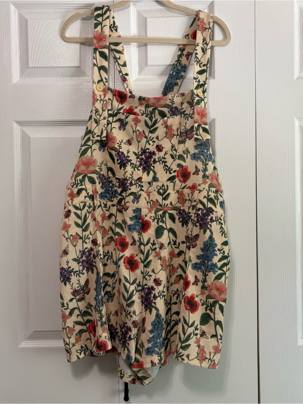 Cider Corduroy Cottagecore Garden Fairy Hippie Shorts Overalls Floral Romper 4XL